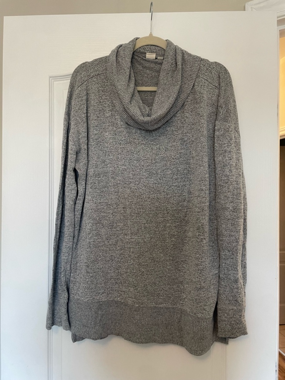 GAP Heather Gray Cowl Neck Sweater